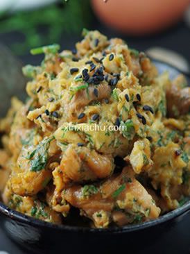 家常菜 茴香雞肉炒蛋的做法