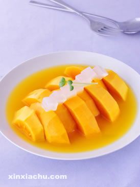 橙汁蒸木瓜的做法