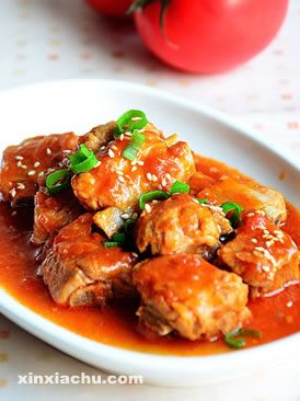 番茄燒排骨的做法