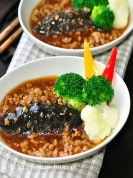 肉末燒海參的做法