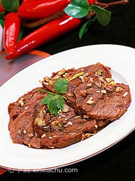 涼拌冰碴辣牛肉的做法