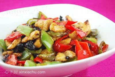 豆豉雙椒雞片的做法