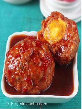 免炸茄汁獅子頭的做法