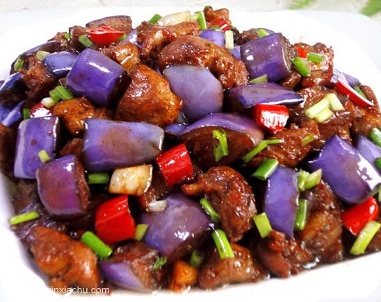 茄子炒雞丁