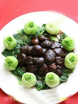 雙味香菇炒青菜的做法