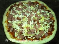 火腿批薩的家常做法第12步圖片步驟 m.xalove.com.cn