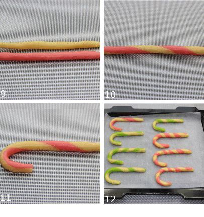 圣誕拐杖餅干的家常做法第3步圖片步驟 m.xalove.com.cn