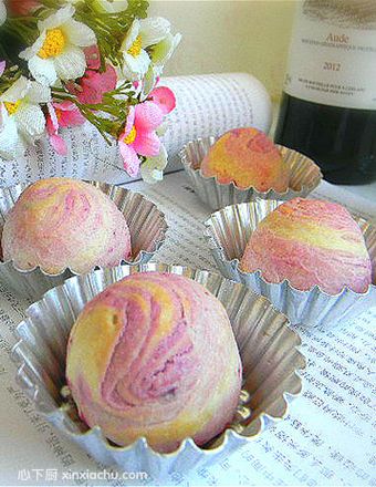 沙拉紫薯酥的做法