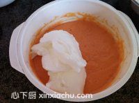 番茄汁戚風蛋糕的家常做法第7步圖片步驟 m.xalove.com.cn