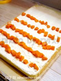 木瓜戚風(fēng)蛋糕卷的家常做法第14步圖片步驟 m.xalove.com.cn