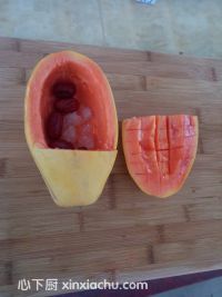 木瓜紅棗牛奶的家常做法第2步圖片步驟 m.xalove.com.cn