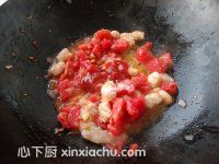 番茄鮮蝦面的家常做法第9步圖片步驟 m.xalove.com.cn