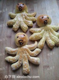 章魚(yú)哥面包的家常做法第12步圖片步驟 m.xalove.com.cn